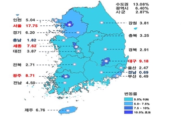 [2019 표준단독주택가격] 전국 평균 9.13% 상승…서울 작년대비 17.75%