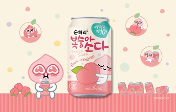 롯데주류, 과일탄산주 '순하리 복숭아 소다' 출시