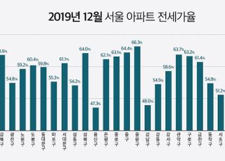 지난해 서울 아파트 전세가율 3.4% 하락…서울 25개구 중 7곳은 역대 최저