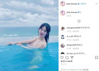 [SNS샷] 김한나 치어리더, 수영복 샷 ‘물에 잠긴 볼륨'