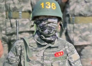 방탄모 잘못 쓴 손흥민, 해병대 3주차 훈련 공개