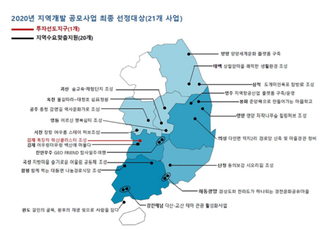 ‘2020년 지역개발 공모사업’ 21곳 선정…“지역경제 활력 제고”