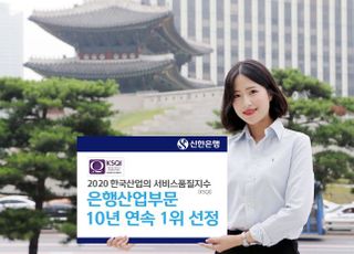 신한은행, 2020 KSQI 은행산업 10년 연속 1위 수상