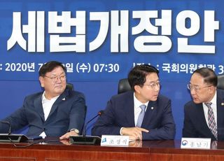 &lt;포토&gt;세법개정안 논의하는 김태년-조정식-홍남기 