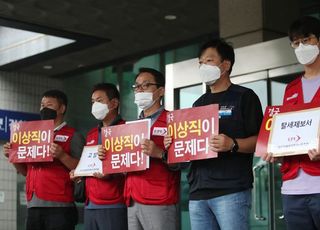 &lt;포토&gt; 이스타항공 노조, 이상직 검찰 고발