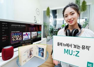 KT, 올레 tv 보는 뮤직 서비스 ‘뮤즈’ 출시