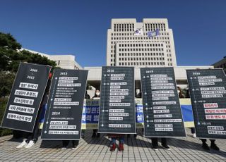 &lt;포토&gt; '김학의, 윤중천 등에 의한 성폭력 사건 사법 정의 실현하라'