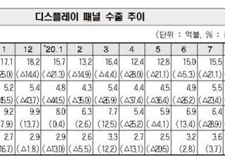 디스플레이 수출, 33개월 만에 플러스 전환 성공