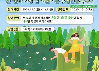 산·숲과 가장 잘 어울리는 유명인은?