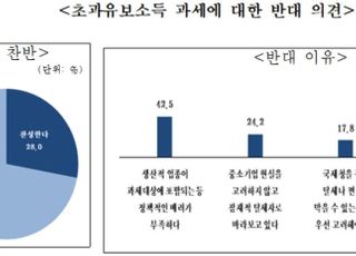 정부 보완책에도…"중소기업 10곳 중 7곳, 초과 유보소득 과세 반대"