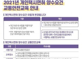 내년부터 사업용 차량 운전경력 없어도 개인택시 양수 가능