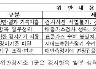 환경부, 민간 자동차검사소 184곳 특별단속 35곳 적발