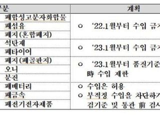 다음달 폐플라스틱 등 폐기물 수입금지 로드맵 나온다