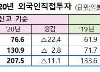 지난해 외국인직접투자 6년 연속 200억 달러 달성