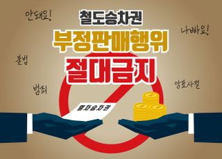 한국철도, 설 명절 앞두고 '불법' 거래 집중 단속