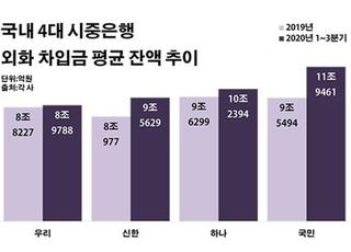 빚으로 외화 메꾸는 은행…유동성 관리 '시험대'