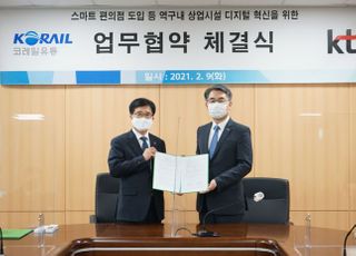 KT, 철도역사 상업시설 ‘디지털 혁신’…코레일유통과 협약