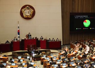 &lt;포토&gt; 본회의 갸결되는 가덕도신공항 특별법