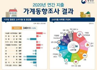 코로나에 닫힌 지갑… 지난해 가계 소비지출 2.3% 줄어