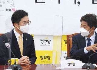 &lt;포토&gt; 이필수 신임 대한의사협회장 정의당 방문