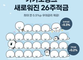 카카오뱅크, 26주적금 우대금리 혜택 0.5%p로 강화