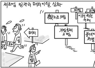 [D-시사만평] 일자리 기업규제 천국…한국 떠나 해외로