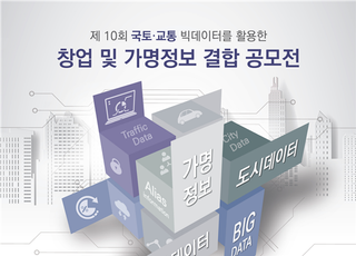 국토부, 제10회 국토·교통 창업 및 가명정보 결합 공모전