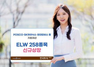 한국투자증권, ELW 258종목 신규 상장