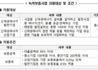 산업부, 녹색보증사업 공고…신재생에너지 사업자에 3500억 융자