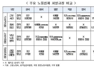 한경연 "G5 대비 과도한 노동법 처벌, 국제적 수준 맞게 개선해야"