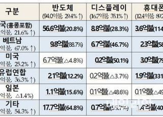 반도체·디스플레이·휴대폰…ICT 4월 수출 역대 최대 기록