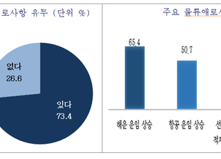 수출입 중소기업 73.4% “해운운임 상승 등 물류애로”