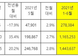 기아, 6월 25만3592대 판매…국내 17.9%↓, 해외 35.4%↑