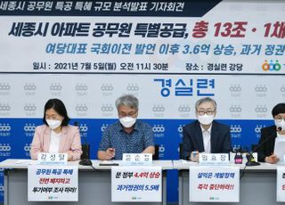 경실련, 세종시 공무원 특공 특혜 규모 분석 발표 기자회견