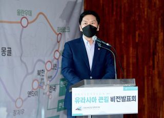 유라시아 큰길 비전발표회 축사하는 김기현