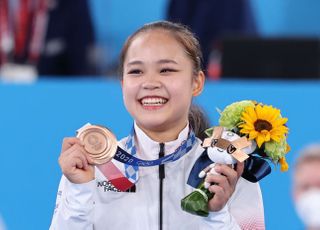 [도쿄올림픽 포토] 여서정 ‘한국 여자 체조 첫 메달이에요’