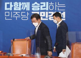 민주당 최고위 참석하는 윤호중-김용민