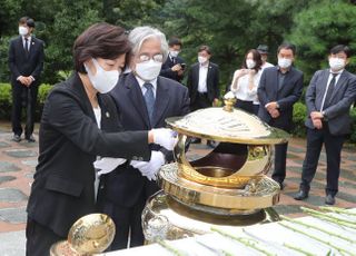 추미애, 고 김대중 전 대통령 묘역 참배