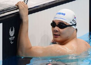 '아쉽지만 최선을 다했어' 조기성, 자유형 100m 결승 5위