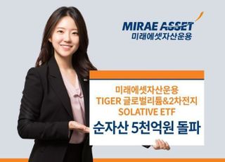 미래에셋, 'TIGER 글로벌리튬&amp;2차전지' 순자산 5천억↑