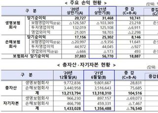 올 상반기 보험사 순익 5조6000억…전년比 49%↑