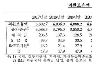 8월 외환보유액 4639억3천만 달러...사상 최대