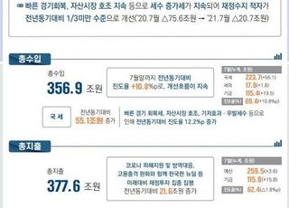 1~7월 세수 증가세 지속…코로나 탓 하반기 둔화 가능성