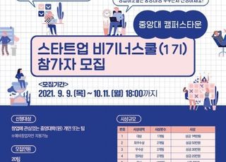 중앙대 캠퍼스타운, ‘스타트업 비기너스쿨 1기’ 참가자 모집