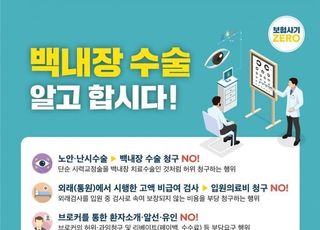 생·손보협-안과의사회, '백내장수술 보험사기' 근절 위해 맞손