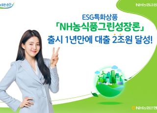 농협은행, NH농식품그린성장론 대출 2조원 돌파