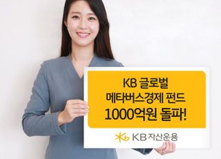 KB운용, '글로벌메타버스경제펀드' 순자산 1000억 돌파