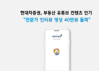 현대차증권, 부동산 유튜브 콘텐츠 40만뷰 돌파