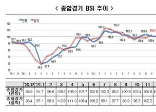 12월 경기전망 업종별 양극화 지속…BSI 100.3