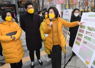 주4일제 도입 홍보하는 심상정 후보